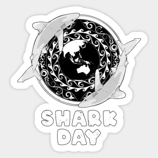 Oceanic Whitetip Shark Day Sticker